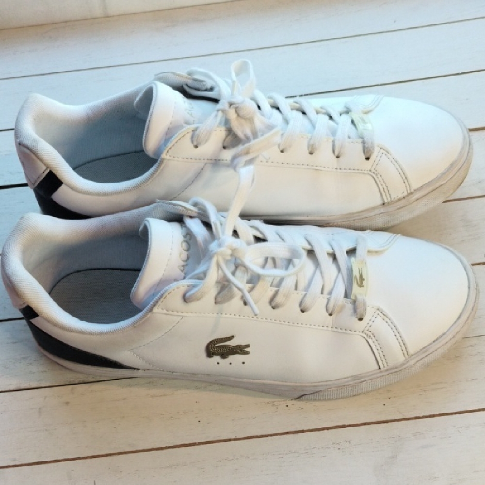 LACOSTE LEROND PRO White Leather Preppy Shoes
